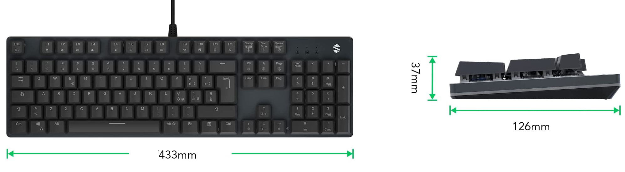 Sixgill K2, una tastiera meccanica per il gioco