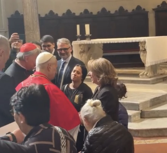 Papa Leone con Patrizia