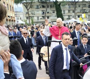 L’arrivo del Papa a Pompei