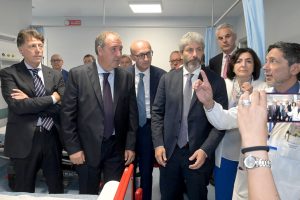 Un momento dell’apertura del pronto soccorso