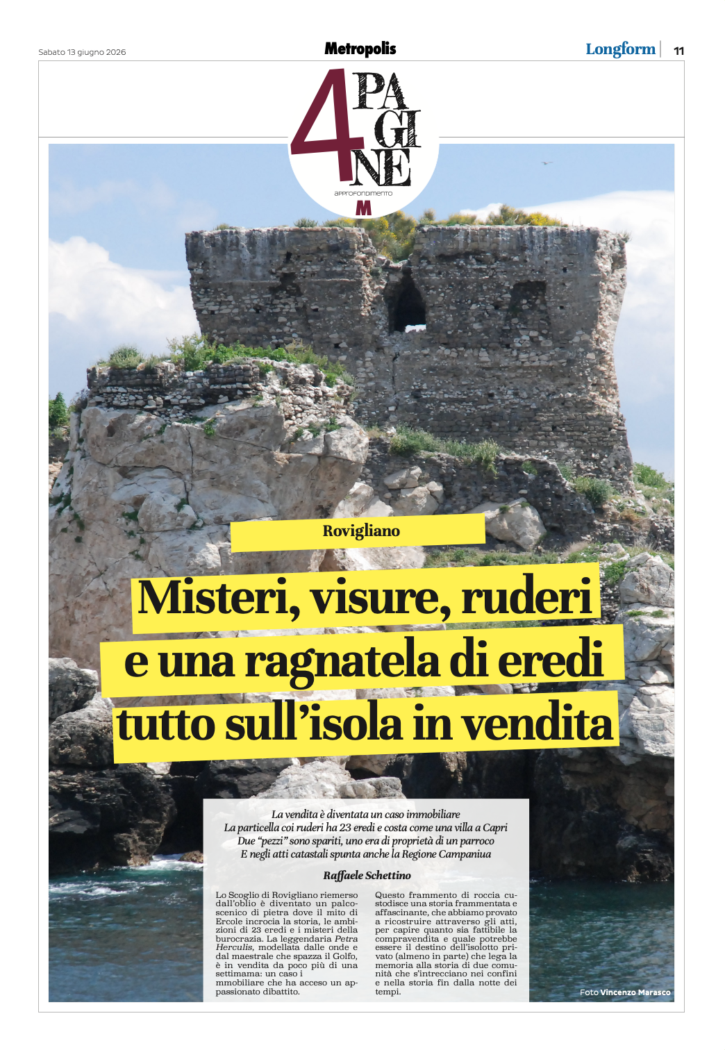 La copertina del Longform di Metropolis