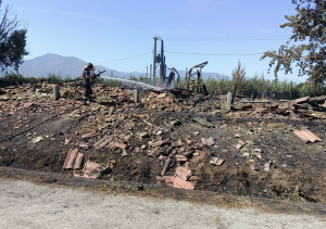 Incendio a Longola (Poggiomarino)